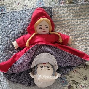 Vintage Tipsy Topsy Reversible Red Riding Hood Grandma Wolf Doll